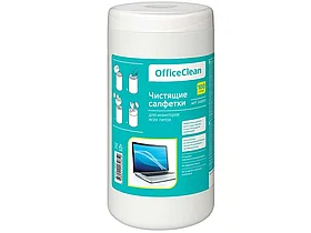 Салфетки чистящие для мониторов OfficeClean 100 шт в тубе