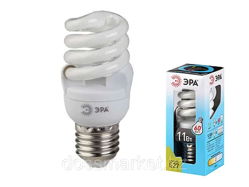 Лампа энергосберегающая ЭРА, 11 Вт (60 Вт) дневной свет - фото 1 - id-p101460385
