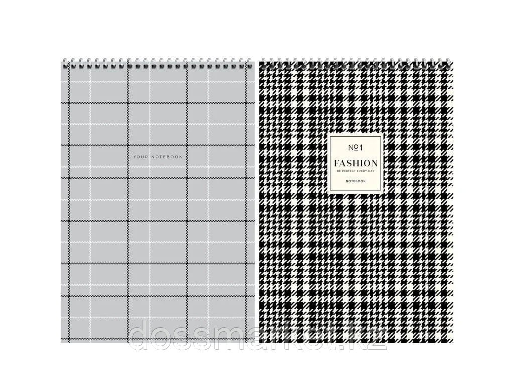 Блокнот ArtSpace "Узор. Fashion pattent" на спирали, А4, 80 листов в клетку, твердая подложка