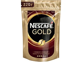 Кофе растворимый Nescafe Gold 220 гр, мягкая упаковка