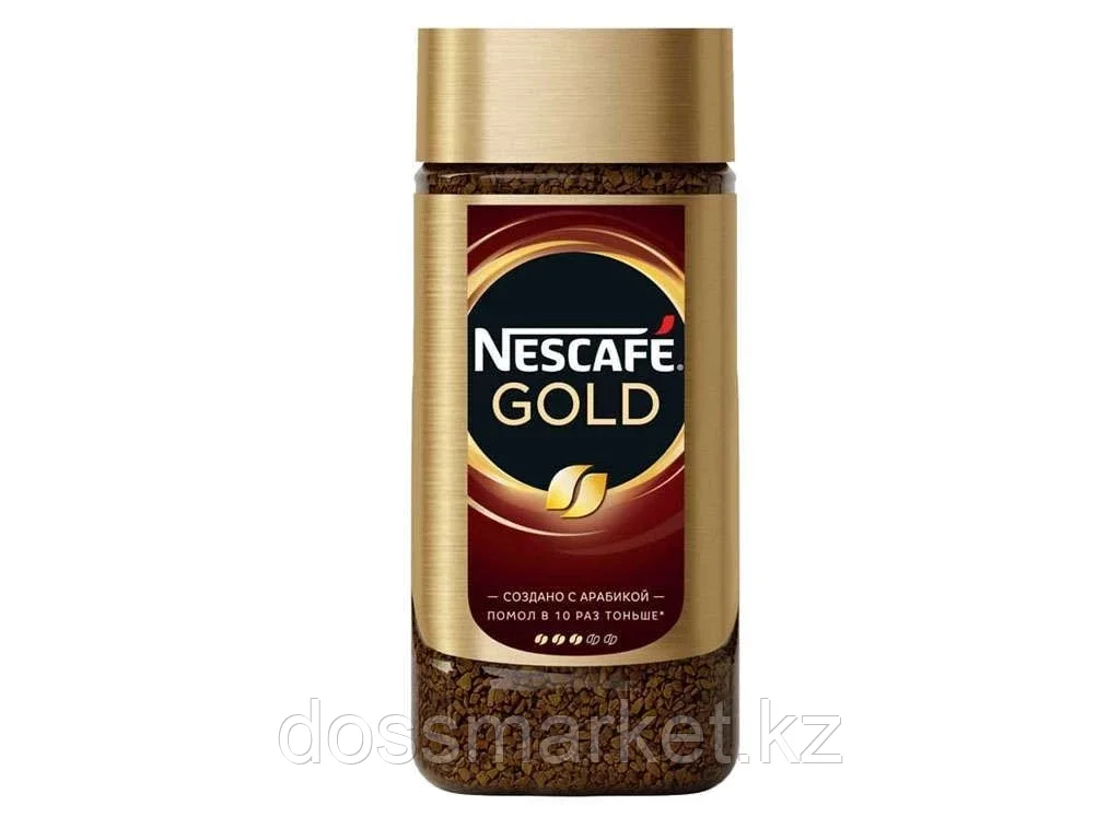 Кофе растворимый Nescafe Gold 190 гр, стеклянная банка