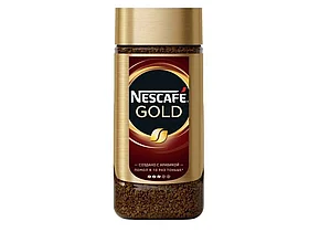 Кофе растворимый Nescafe Gold 190 гр, стеклянная банка