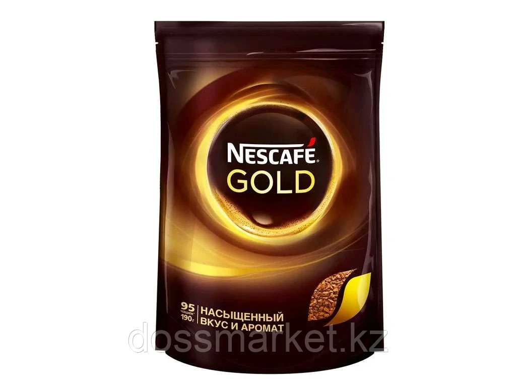 Кофе растворимый Nescafe Gold 190 гр, мягкая упаковка - фото 1 - id-p101460442