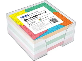 Блок для записей OfficeSpace цветной в подставке 9х9х4,5 см