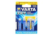 Батарейки VARTA "High Energy" ААА (мизинчиковые) 4 шт/упак