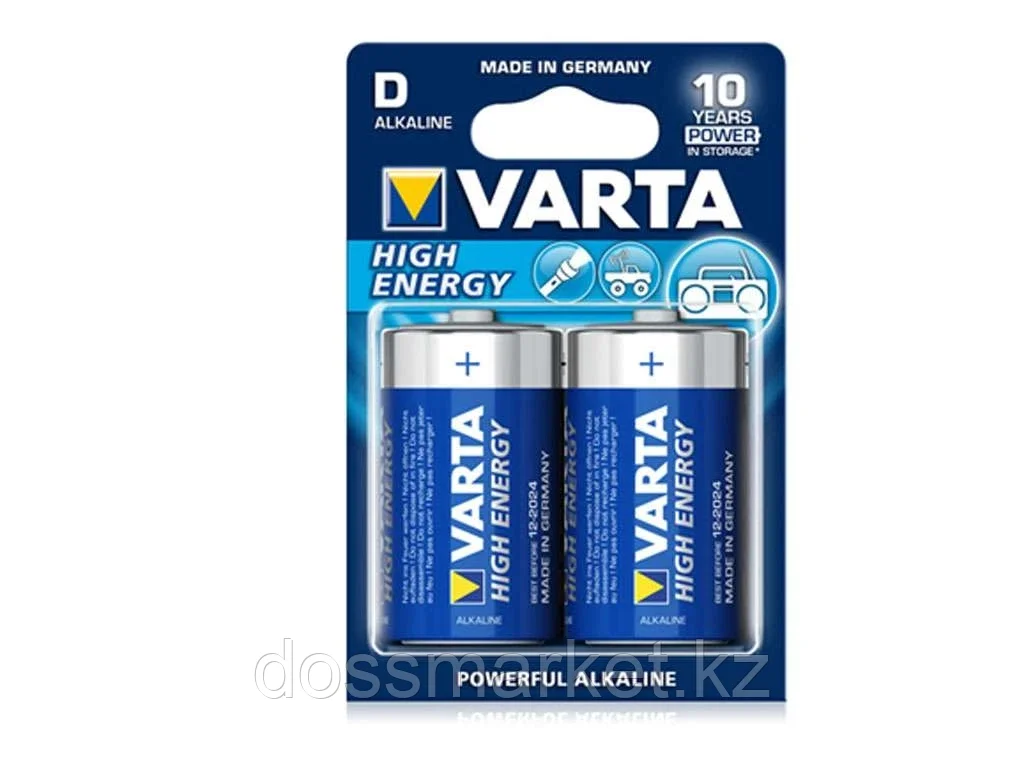 Батарейки VARTA "High Energy" D (2 шт/упак) - фото 1 - id-p101461371