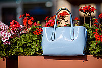 Женская сумка Valensiy / Цвет: Бежевый, Голубой. Состав: Кожа.
