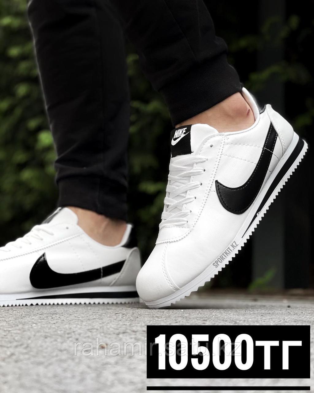Кроссовки Nike Cortez бел чер лого