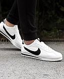 Кроссовки Nike Cortez бел чер лого, фото 2