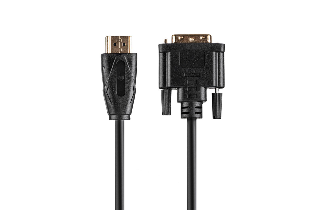Кабель 2E HDMI TO DVI 24+1, MOLDING TYPE, 1.8M,черный
