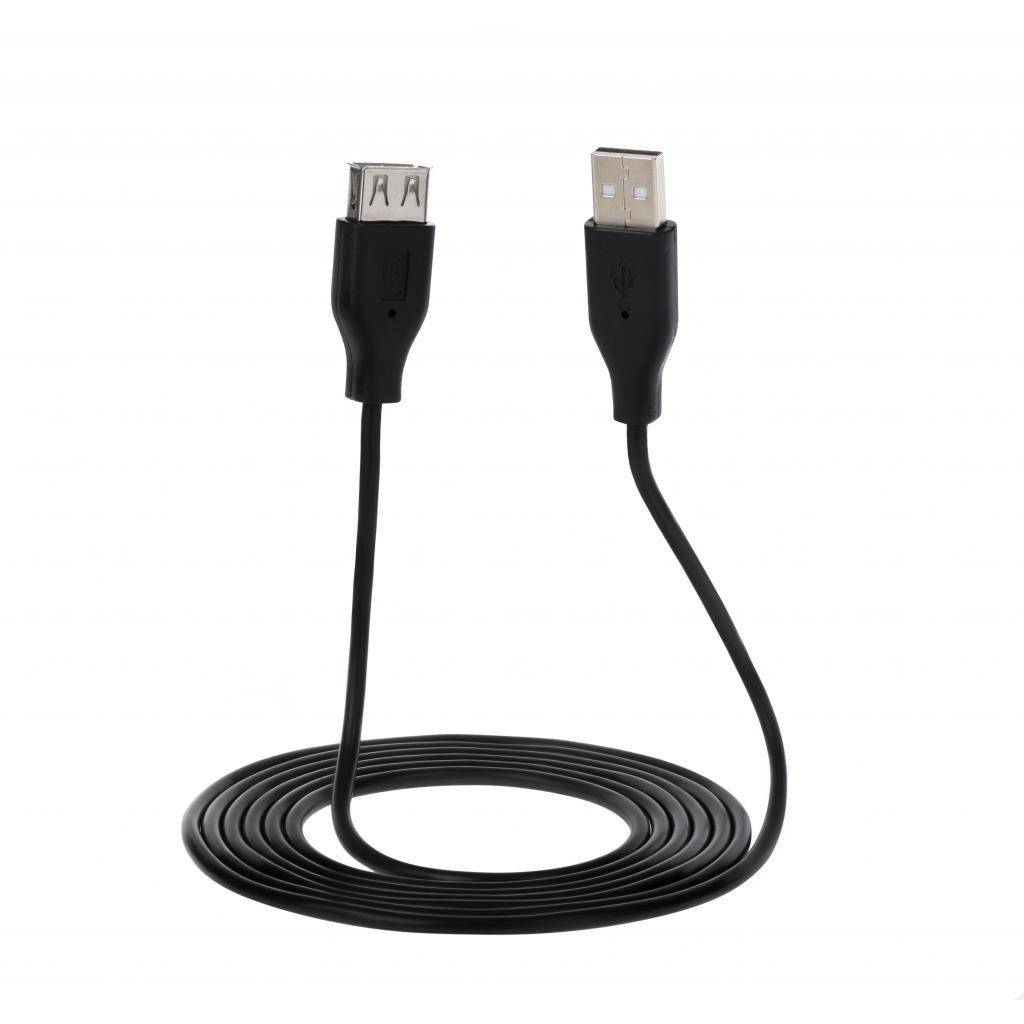 КАБЕЛЬ 2E USB 2.0 (AM/AF) 1.8M, ЧЁРНЫЙ
