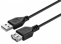 Кабель KITs USB 2.0 (AM/AF) black, 1.8m, KITS-W-005