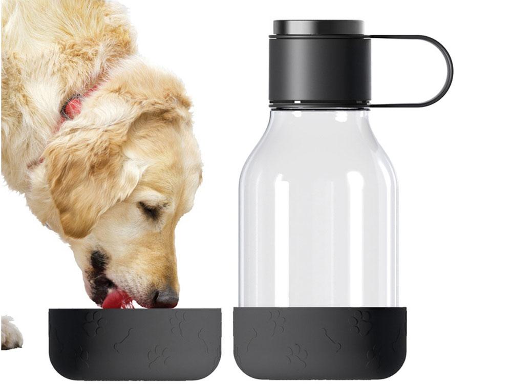 Бутылка для воды 2-в-1 Dog Bowl Bottle со съемной миской для питомцев, 1500 мл, черный - фото 5 - id-p100444531