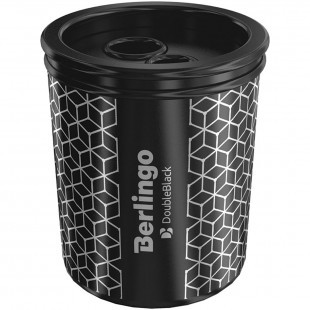 Точилка Berlingo "Double Black" пластик, с контейнером, с двумя отверстиями