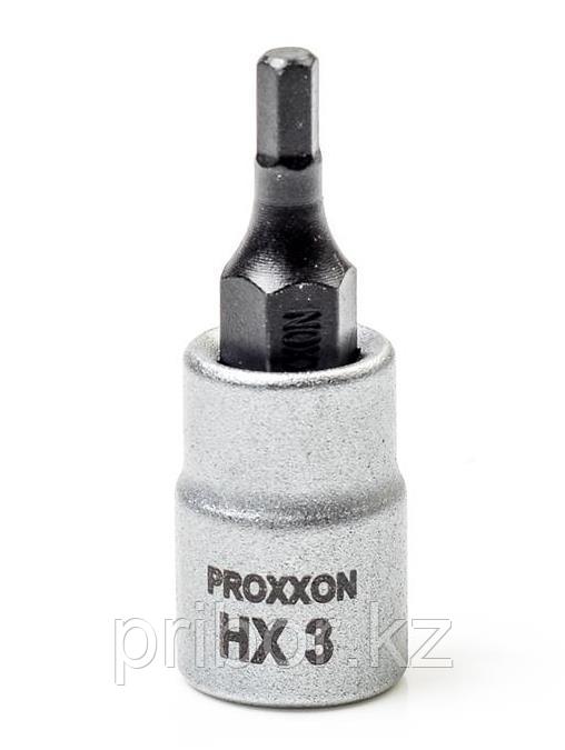 Proxxon 23743 Головка с шестигранной битой на 1/4", 33 мм, HX 3 мм