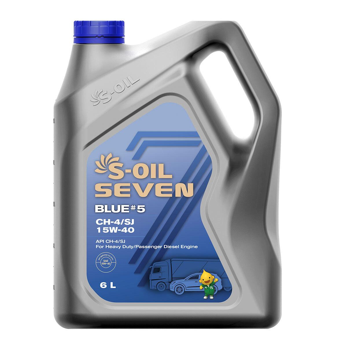 Моторное масло S-OIL BLUE #7 15W40 DISEL 6 L - фото 1 - id-p101475859