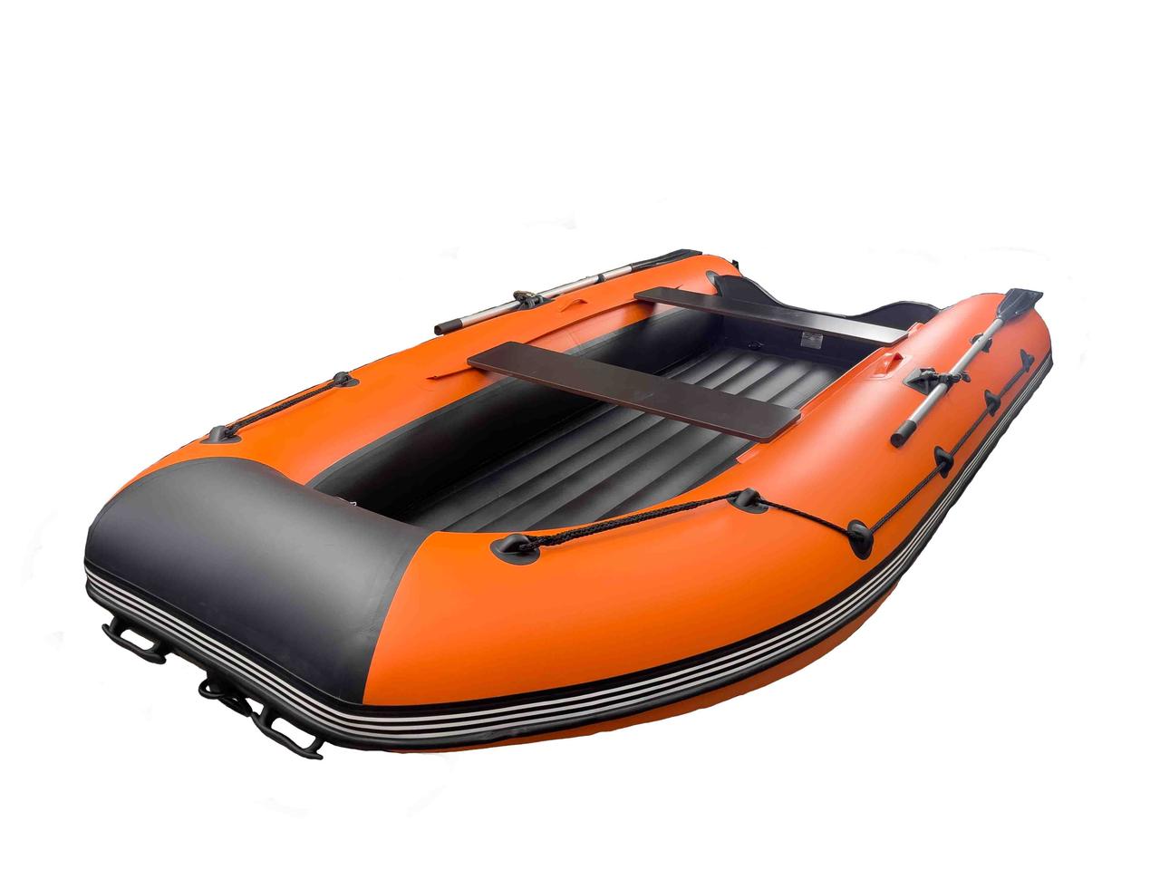 Лодка REEF-390 нд ТРИТОН стеклопластиковый интерцептор черный/оранжевый - фото 2 - id-p101340804