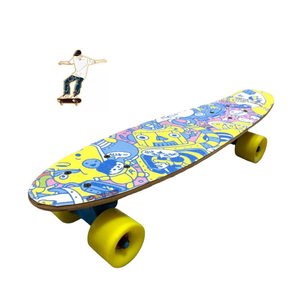 Скейтборд 22 дюймов Cartoon + значок скейтера - фото 1 - id-p101443096