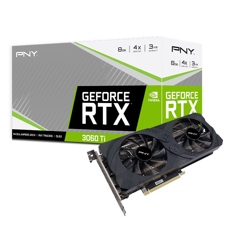 Videocard PNY/GeForce/RTX 3060 Ti/8 Gb/256 bit/1 410 MHz/GDDR6/PCI-Ex - фото 3 - id-p101501963