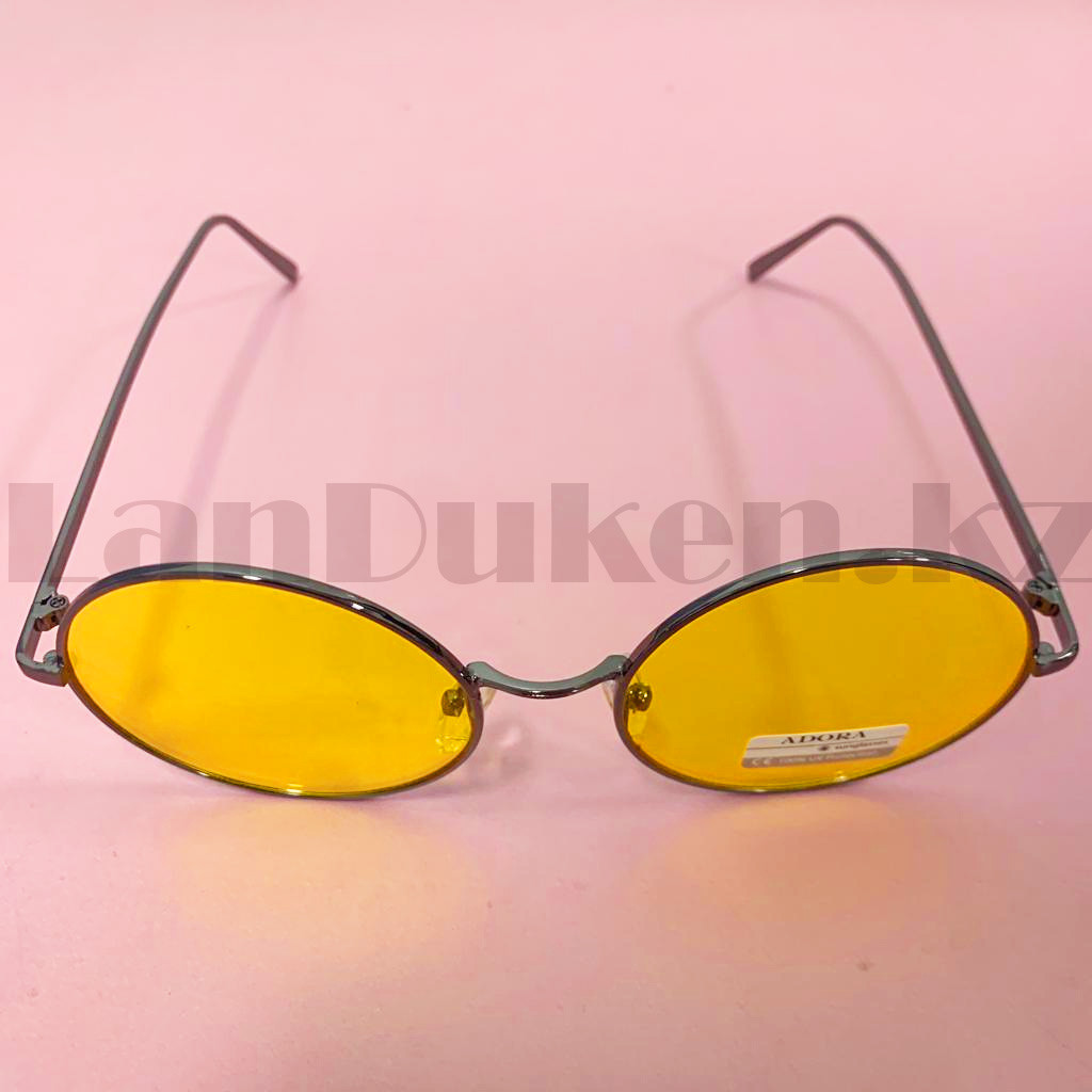 Солнцезащитные очки с желтыми стеклами UV 400 Adora круглая - фото 4 - id-p101505840