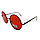 Солнцезащитные очки с красными стеклами UV 400 Adora круглая, фото 9