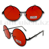 Солнцезащитные очки с красными стеклами UV 400 Adora круглая