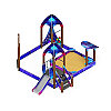 Песочный дворик с горкой Космопорт (Космос) - ИО 6.14.01-02 H=750, фото 4