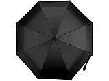 Зонт Alex трехсекционный автоматический 21,5, черный, фото 5
