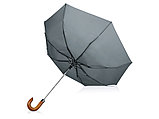 Зонт складной Cary, полуавтоматический, 3 сложения, с чехлом, серый, фото 3