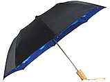 Зонт Blue skies 21 двухсекционный полуавтомат, черный, фото 4