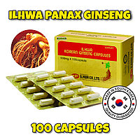 Женьшень Корейский ILHWA Panax Ginseng, 100 капсул. Южная Корея