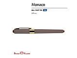 Ручка пластиковая шариковая Monaco, 0,5мм, синие чернила, серый, фото 2