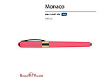 Ручка пластиковая шариковая Monaco, 0,5мм, синие чернила, коралловый, фото 2