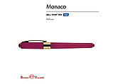 Ручка пластиковая шариковая Monaco, 0,5мм, синие чернила, пурпурный, фото 2