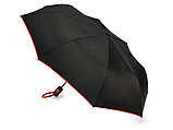 Зонт-полуавтомат складной Motley с цветными спицами, черный/красный, фото 2