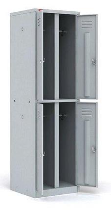 Двухсекционный металлический шкаф для одежды ШРМ - 24, фото 2