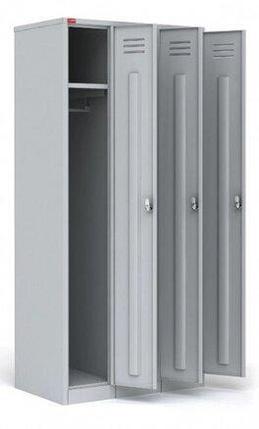 Трехсекционный металлический шкаф для одежды ШРМ - 33, фото 2