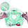 Детский круг цветок с погремушкой для купания на шею 40 см зеленый, фото 6