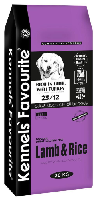 Kennels` Favourite LAMB&RICE ягненок и рис, 20 кг для взрослых собак (с аллергией на еду)