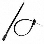 Нейлоннан жасалған кабельдік тартпа (қамыт)/14.20"L x 0.18"W Standard Indoor, Outdoor Cable Tie, Black; Tens