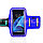 Спортивный чехол для телефона на руку диагональю 6,5'' 16,5 см синий, фото 8