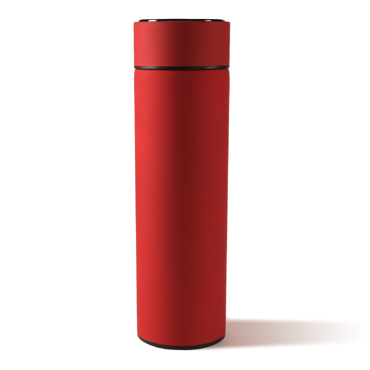 Термос soft-touch MARK LED, красный, фото 1