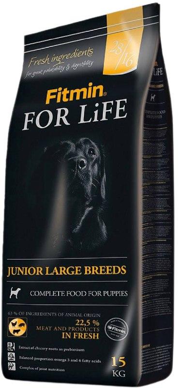 Fitmin For Life Junior large  корм для щенков крупных и гигантских пород в возрасте 5–18 месяцев, 15 кг