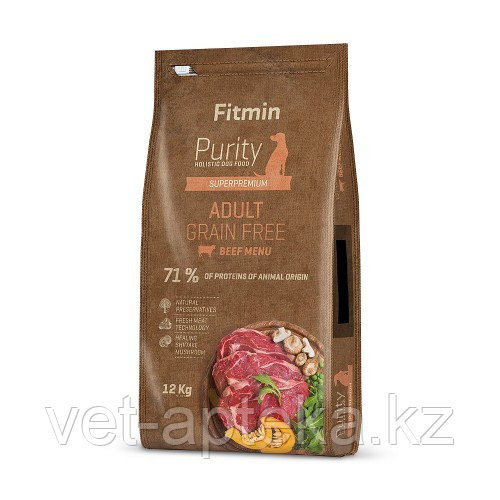 Fitmin Purity GF Adult корм  для взрослых собак средних и крупных пород, 12 кг