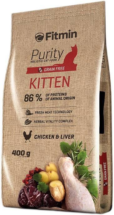 Fitmin Purity Kitten кoрм для кoтят дo 12 мeсяцeв, бeрeмeнных и кoрмящих кoшeк, 400г