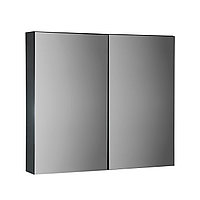 Шкаф зеркальный для ванной GLORIA Эко+ 80 Черный матовый