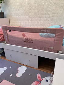 Барьер бортик защитный  для кровати  Lorelli Safety.  	 Бежево-розовый / Beige&Rose RABBITS 2153