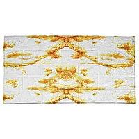 Самоклеющаяся 3D панель стеновая, бело-коричневая 10 шт.