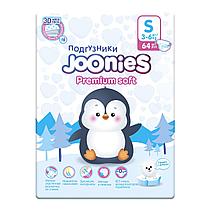 Joonies: Подгузники Premium Soft, размер S (3-6 кг), 64 шт