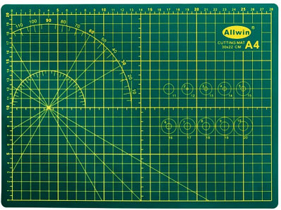 Коврик для раскройных ножей, Allwin, А4,30х22 см